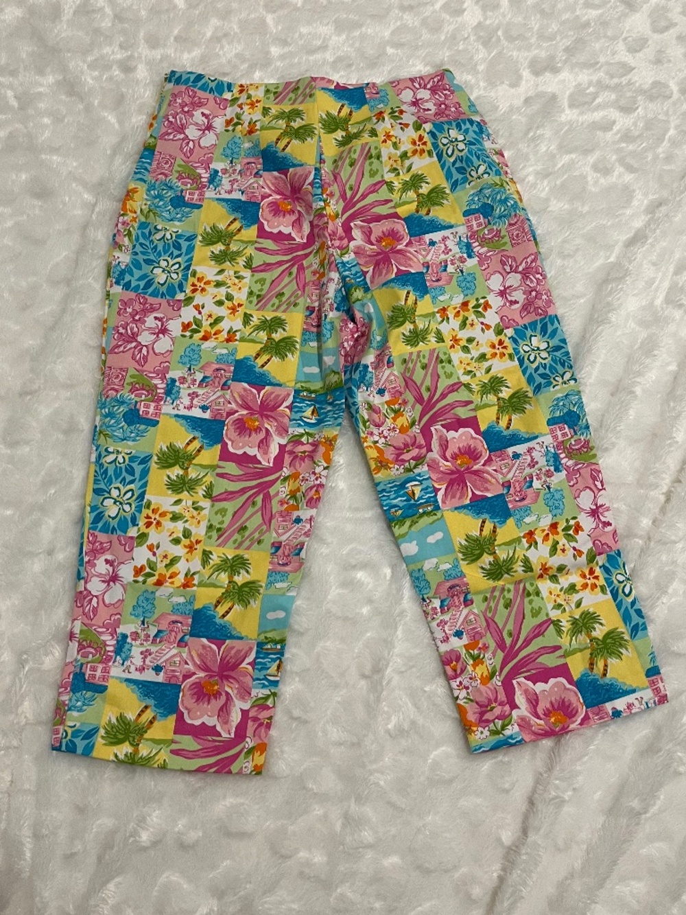 Briggs New York Petite Floral Capri Stretch Size 12P NWT